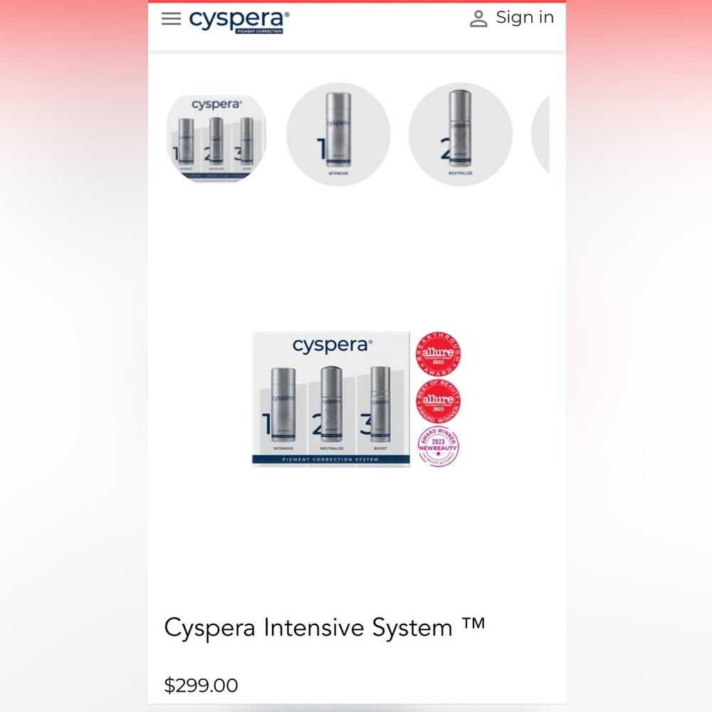 BNIB Cyspera Pigment Correction System
